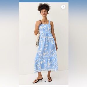 NWT Marine Layer Selene maxi Blue &  White Dress Sz XL $158